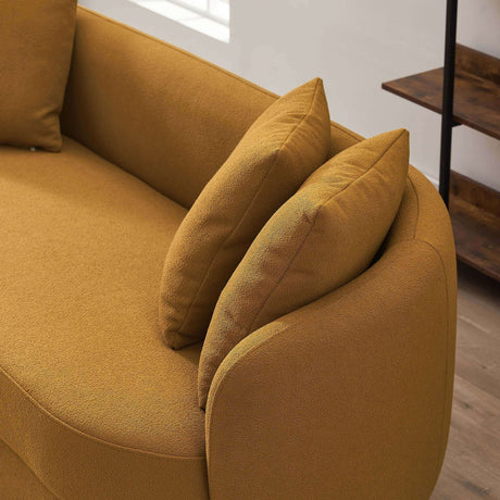 Dylan Modern Gold Boucle Sofa from Ashcroft Furniture - Luna Furniture