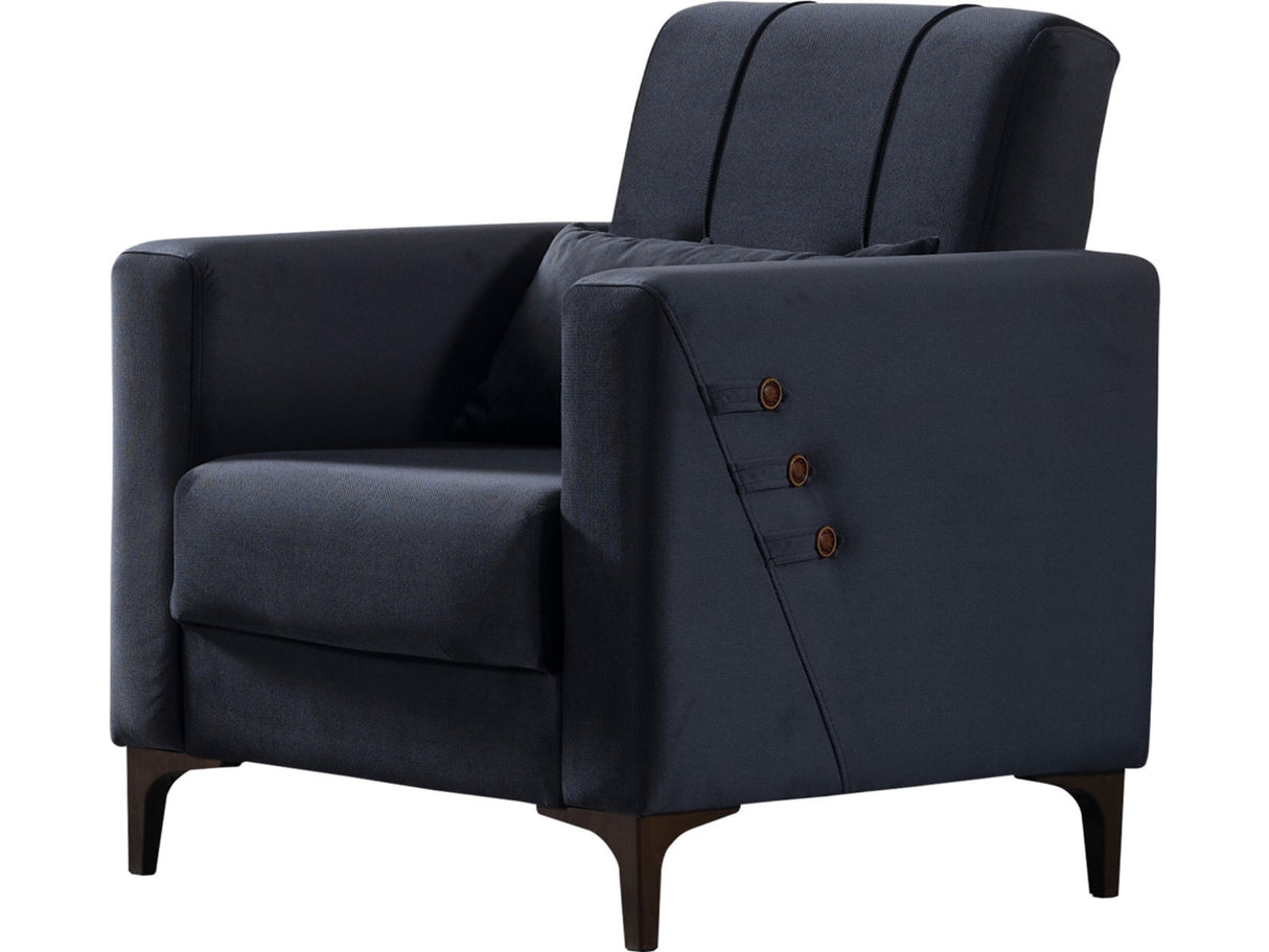Step Gray Convertible Chair from Furnia - Luna Furniture