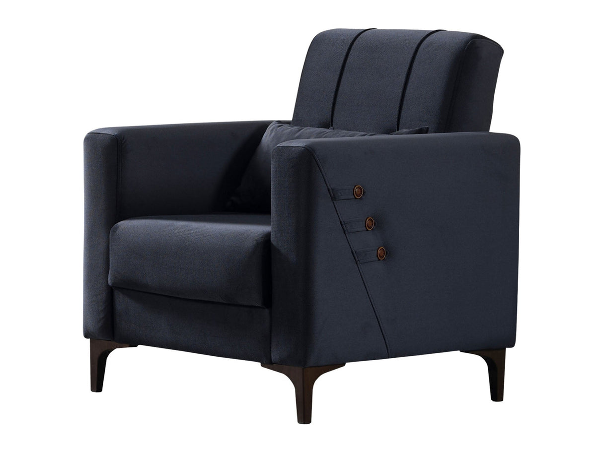 Step Gray Convertible Chair from Furnia - Luna Furniture
