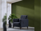 Step Gray Convertible Chair from Furnia - Luna Furniture
