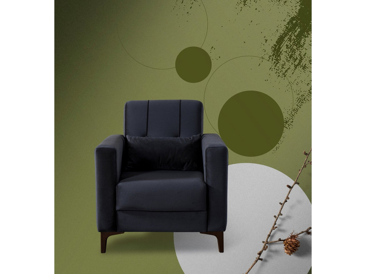Step Gray Convertible Chair from Furnia - Luna Furniture