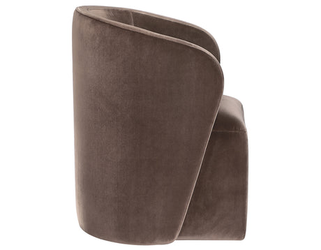 Annie Chocolate Velvet Barrel Chair with Casters, Set of 2 from Steve Silver - Luna Furniture