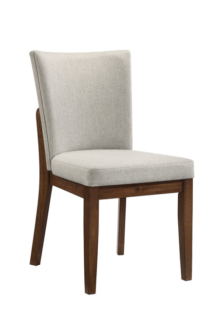 Salerno Beige/Brown Dining Side Chair, Set of 2 from Crown Mark - Luna Furniture