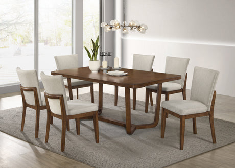 Salerno Beige/Brown Dining Side Chair, Set of 2 from Crown Mark - Luna Furniture