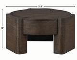 Salina 32.5″ Round Coffee Table with Casters from Steve Silver - Luna Furniture