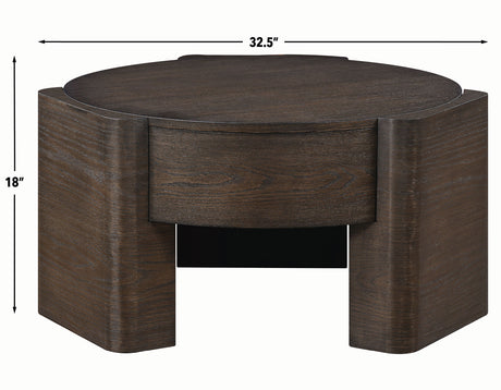 Salina 32.5″ Round Coffee Table with Casters from Steve Silver - Luna Furniture