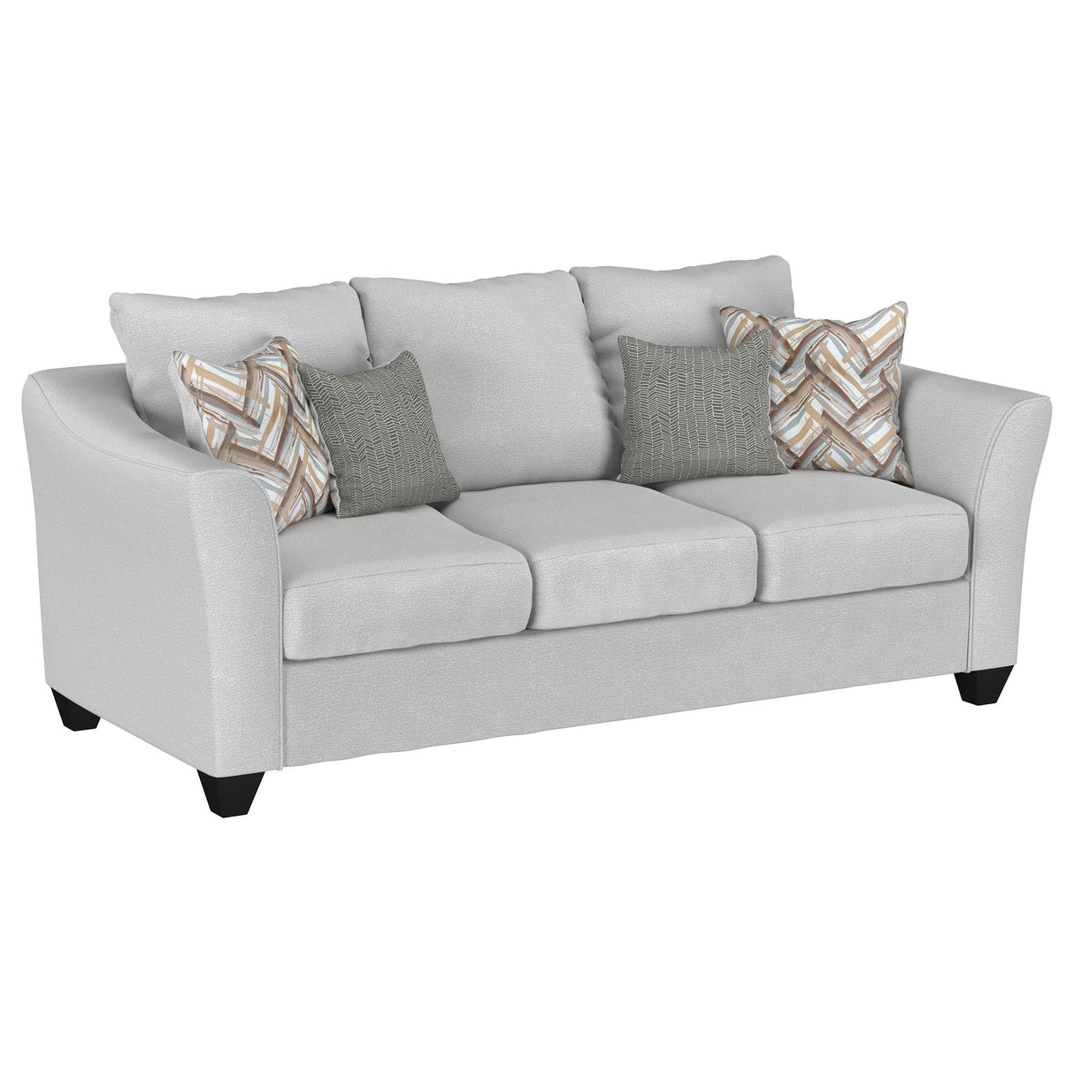 Salizar Sand Upholstered 3-Piece Track Arm Fabric Sofa Set from Coaster - Luna Furniture