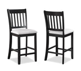 Salvador Black/White 5-Piece Counter Height Dining Set from Crown Mark - Luna Furniture