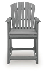 Sanctuary Beach Dark Gray Outdoor Counter Height Bar Stool (Set of 2) from Ashley Furniture - Luna Furniture