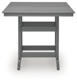 Sanctuary Beach Dark Gray Outdoor Counter Height Dining Table from Ashley Furniture - Luna Furniture