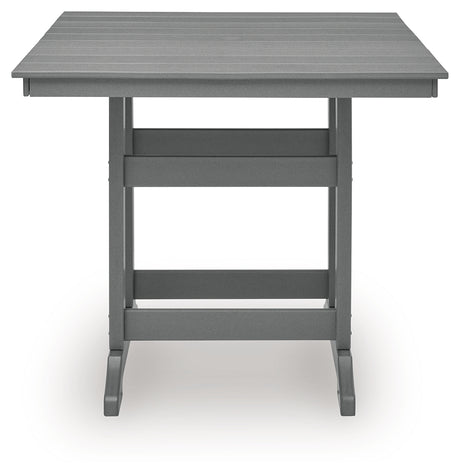 Sanctuary Beach Dark Gray Outdoor Counter Height Dining Table from Ashley Furniture - Luna Furniture