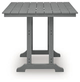 Sanctuary Beach Dark Gray Outdoor Counter Height Dining Table from Ashley Furniture - Luna Furniture