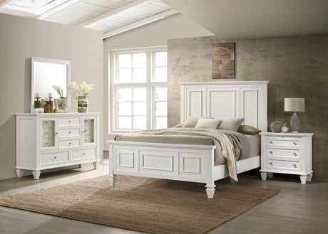 Sandy Beach Cream White 4-Piece California King Bedroom Set from Coaster - Luna Furniture
