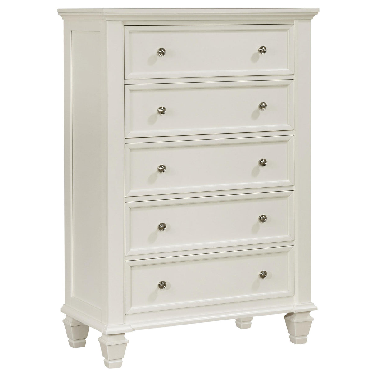 Sandy Beach Cream White 5-Piece California King Bedroom Set from Coaster - Luna Furniture