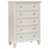 Sandy Beach Cream White 5-Piece California King Bedroom Set from Coaster - Luna Furniture