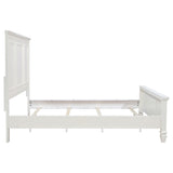 Sandy Beach Cream White California King Panel Bed from Coaster - Luna Furniture