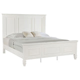 Sandy Beach Cream White Eastern King Panel Bed from Coaster - Luna Furniture