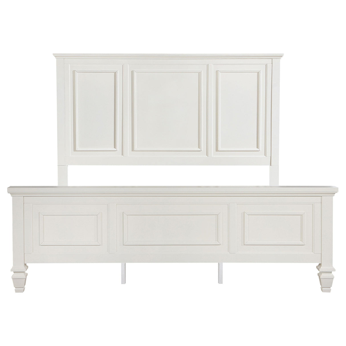 Sandy Beach Cream White Eastern King Panel Bed from Coaster - Luna Furniture