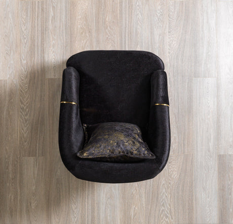 Santana Black Velvet Chair from Nova Furniture - Luna Furniture