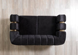 Santana Black Velvet Loveseat from Nova Furniture - Luna Furniture