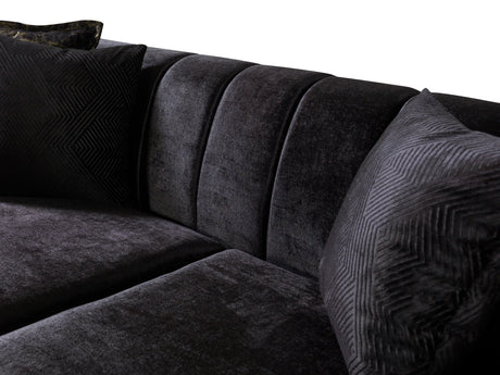 Santana Black Velvet Sofa & Loveseat from Nova Furniture - Luna Furniture