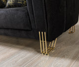 Santana Black Velvet Sofa & Loveseat from Nova Furniture - Luna Furniture