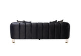 Santana Black Velvet Sofa & Loveseat from Nova Furniture - Luna Furniture