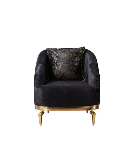 Santana Black Velvet Sofa & Loveseat from Nova Furniture - Luna Furniture