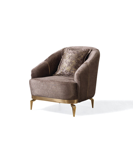Santana Coffee Velvet Chair from Nova Furniture - Luna Furniture