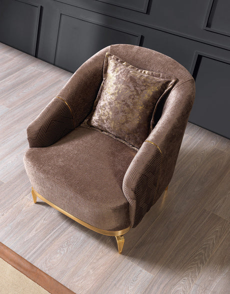 Santana Coffee Velvet Chair from Nova Furniture - Luna Furniture