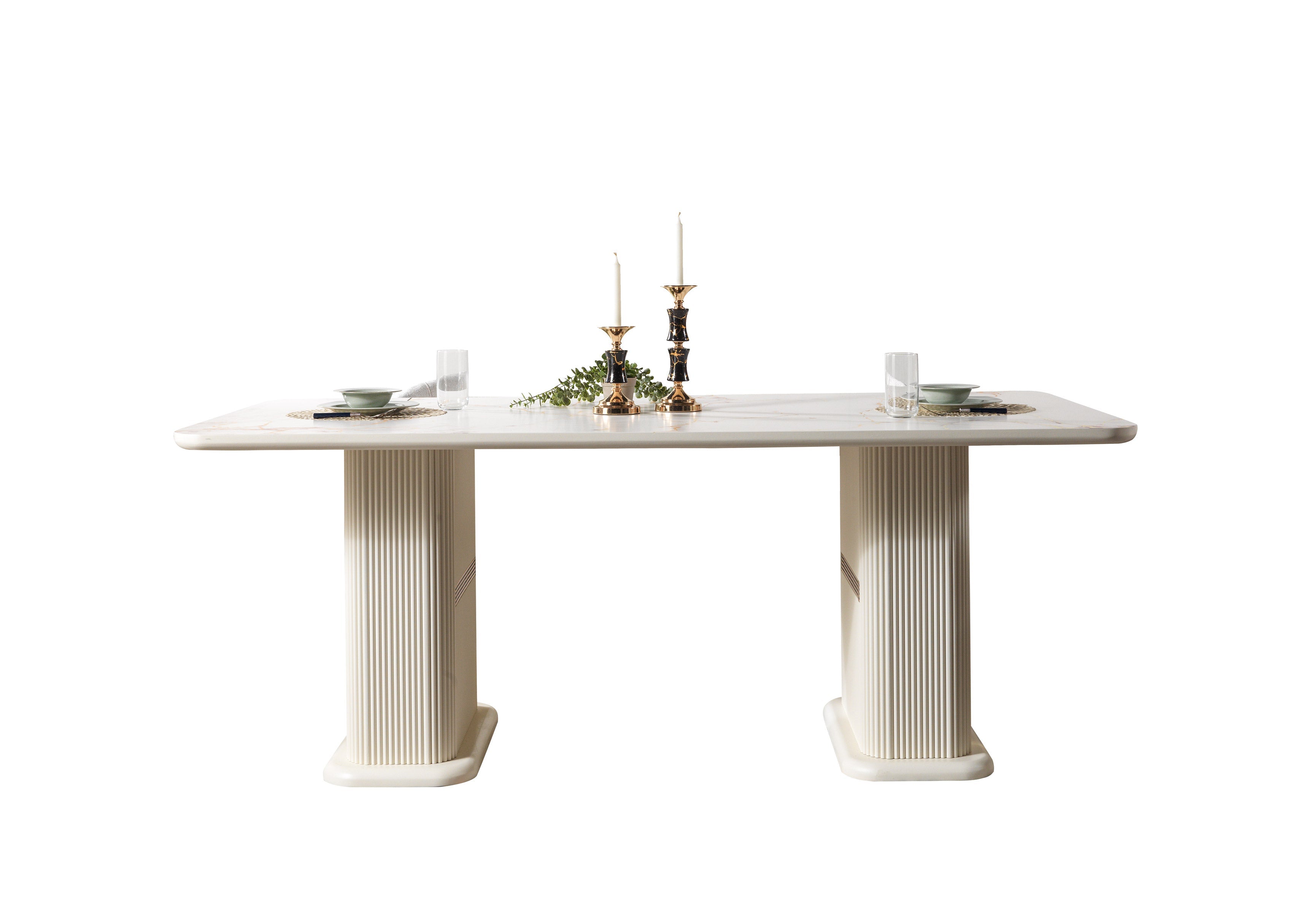 Nova Furniture Santana Ivory 7-Piece Dining Set – Luna Furniture