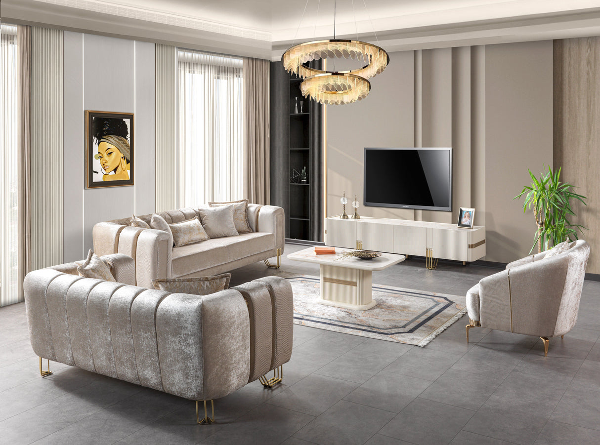 Santana Ivory Coffee Table from Nova Furniture - Luna Furniture