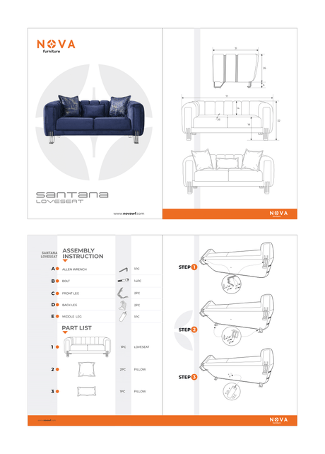 Santana Silver Velvet Modern Glam Loveseat from Nova Furniture - Luna Furniture