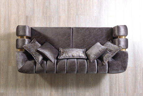 Santana Smoke Velvet Sofa from Nova Furniture - Luna Furniture