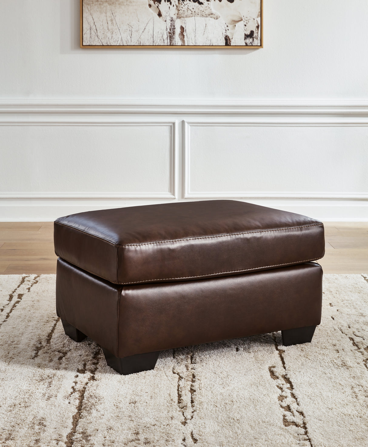 Santorine Dark Brown Ottoman from Ashley - Luna Furniture