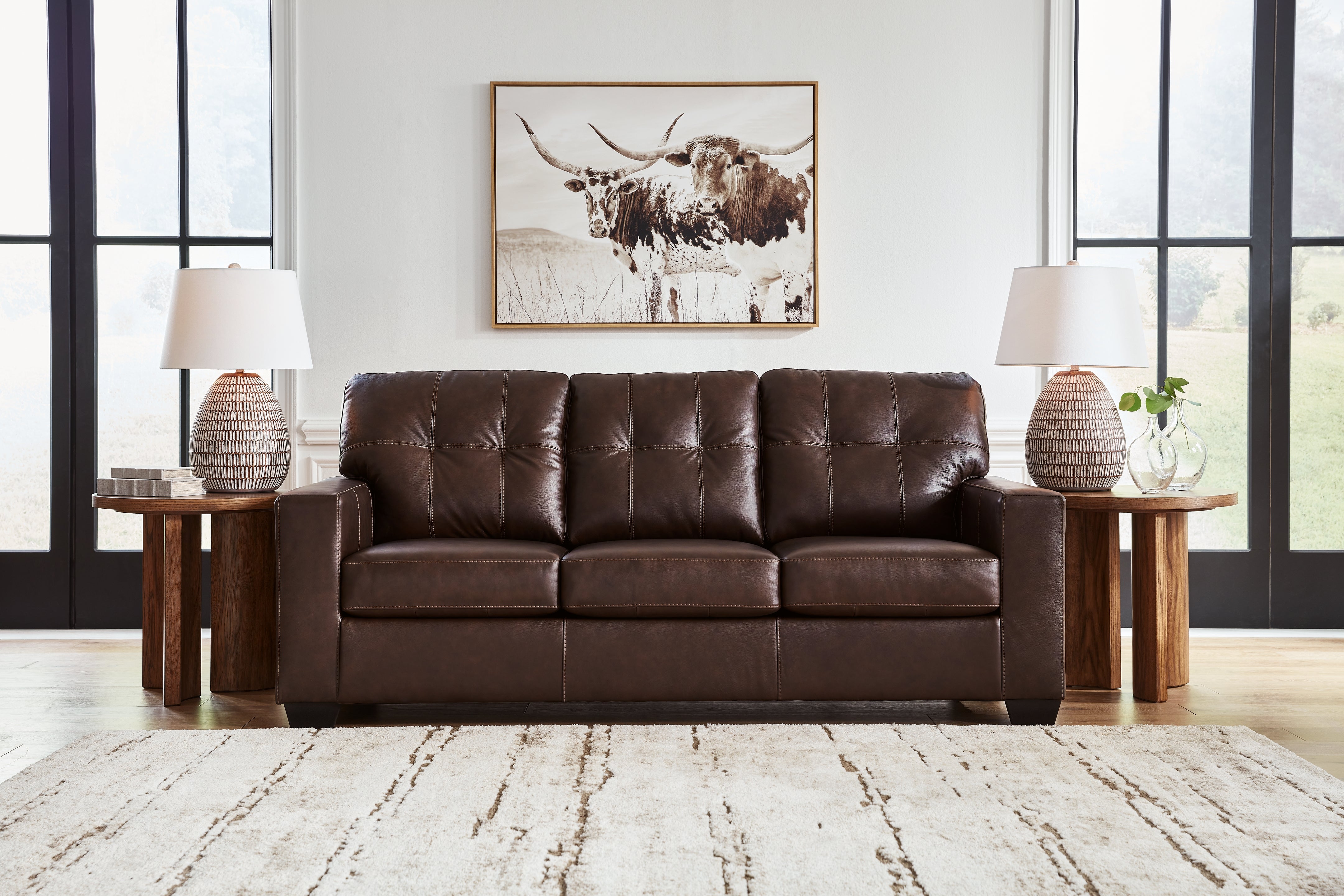Santorine Dark Brown Queen Sofa Sleeper – Luna Furniture