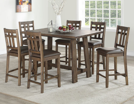 Saranac Mocha 5-Piece Counter Height Dining Set from Steve Silver - Luna Furniture