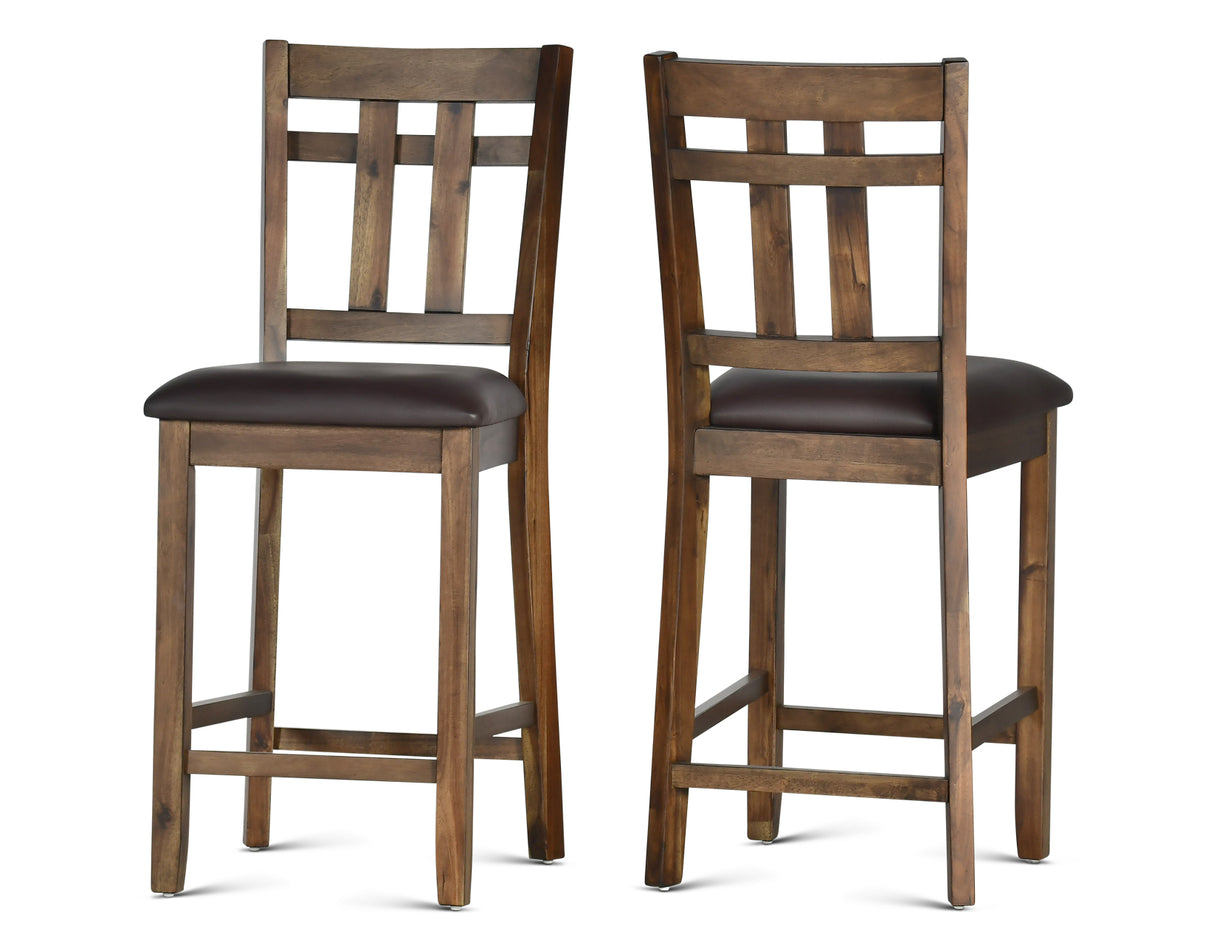 Saranac Mocha 5-Piece Counter Height Dining Set from Steve Silver - Luna Furniture