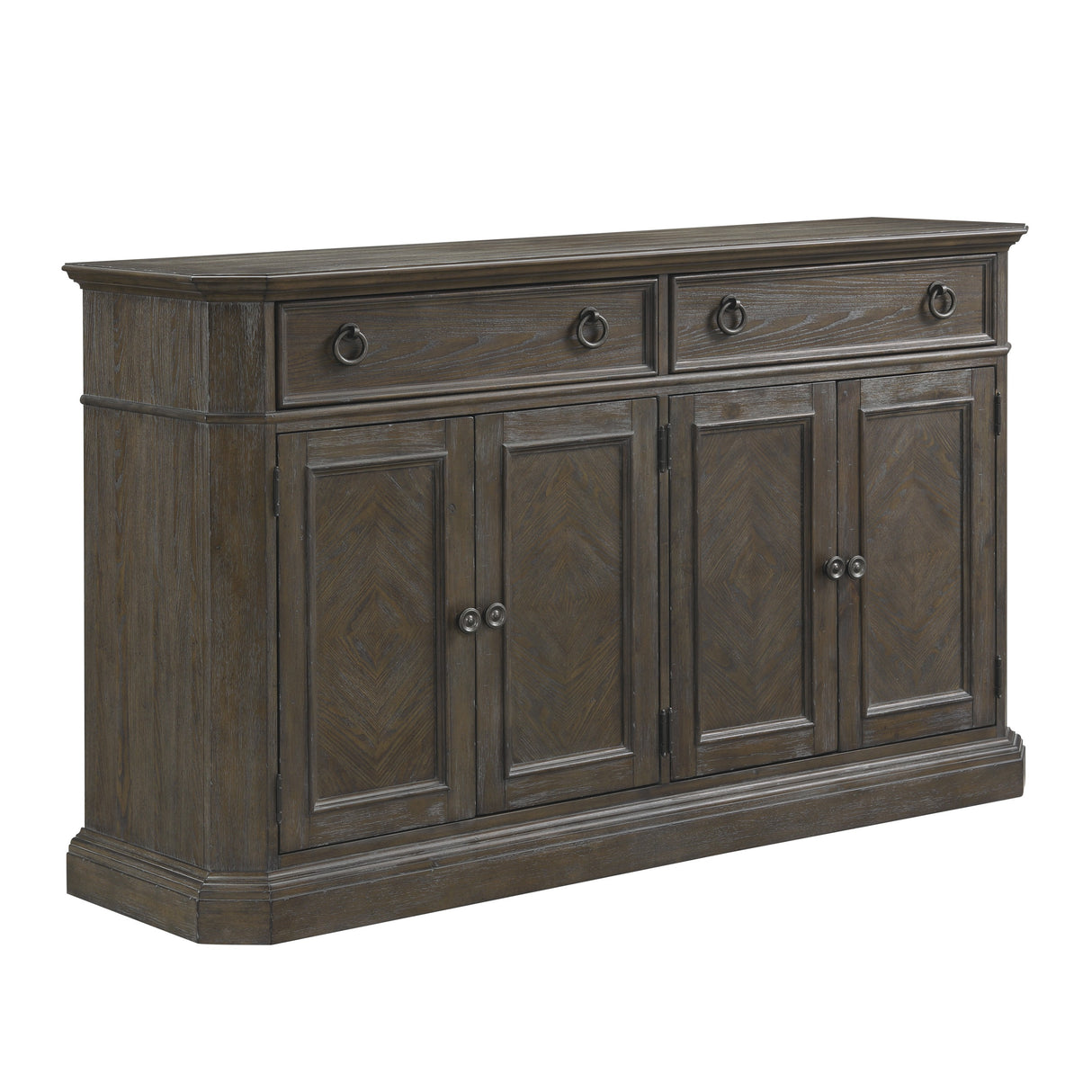 Sarasota Driftwood Brown Server with 4 Door from Homelegance - Luna Furniture