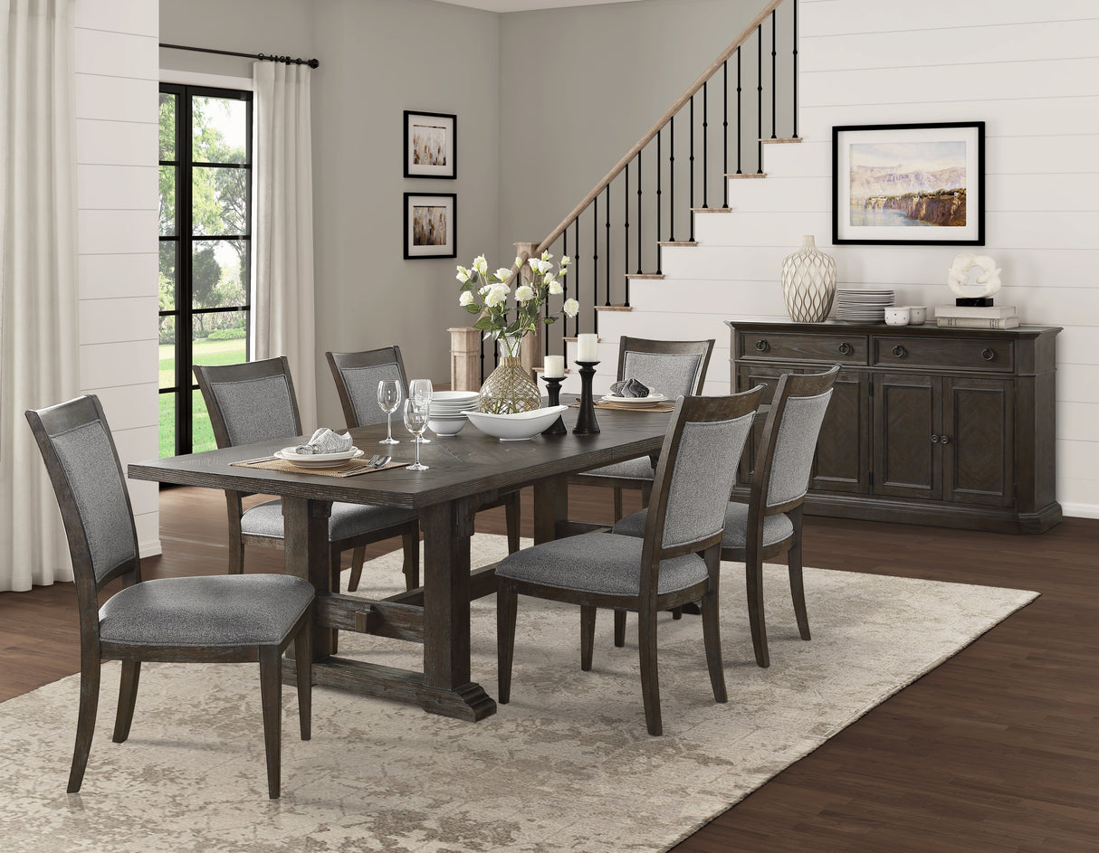 Sarasota Driftwood Brown Server with 4 Door from Homelegance - Luna Furniture