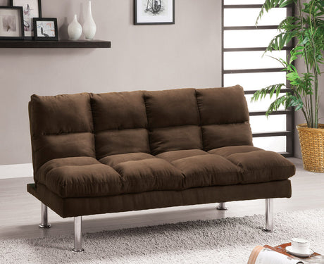 Saratoga Dark Brown Futon Sofa from Furniture of America - Luna Furniture