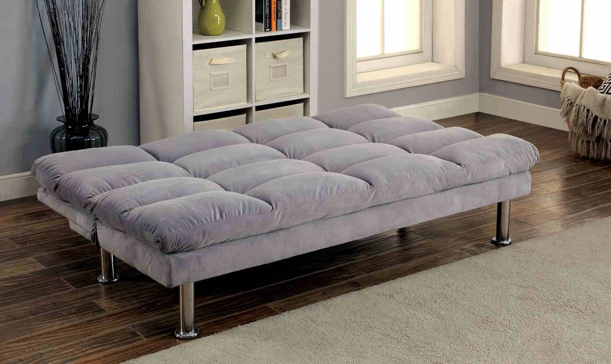 Saratoga Gray Futon Sofa from Furniture of America - Luna Furniture