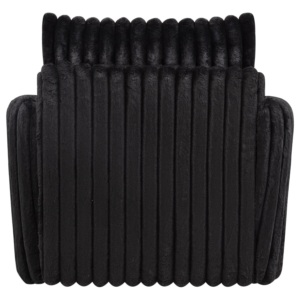 Sarco Black Corduroy Upholstered Swivel Accent Arm Chair from Coaster - Luna Furniture