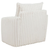 Sarco Ivory Corduroy Upholstered Swivel Accent Arm Chair from Coaster - Luna Furniture