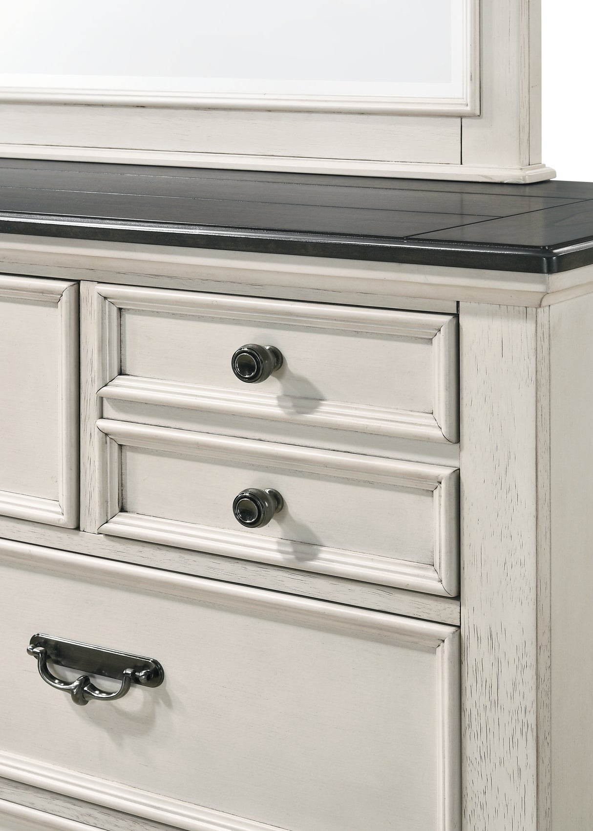 Sawyer Antique White/Brown Dresser from Crown Mark - Luna Furniture