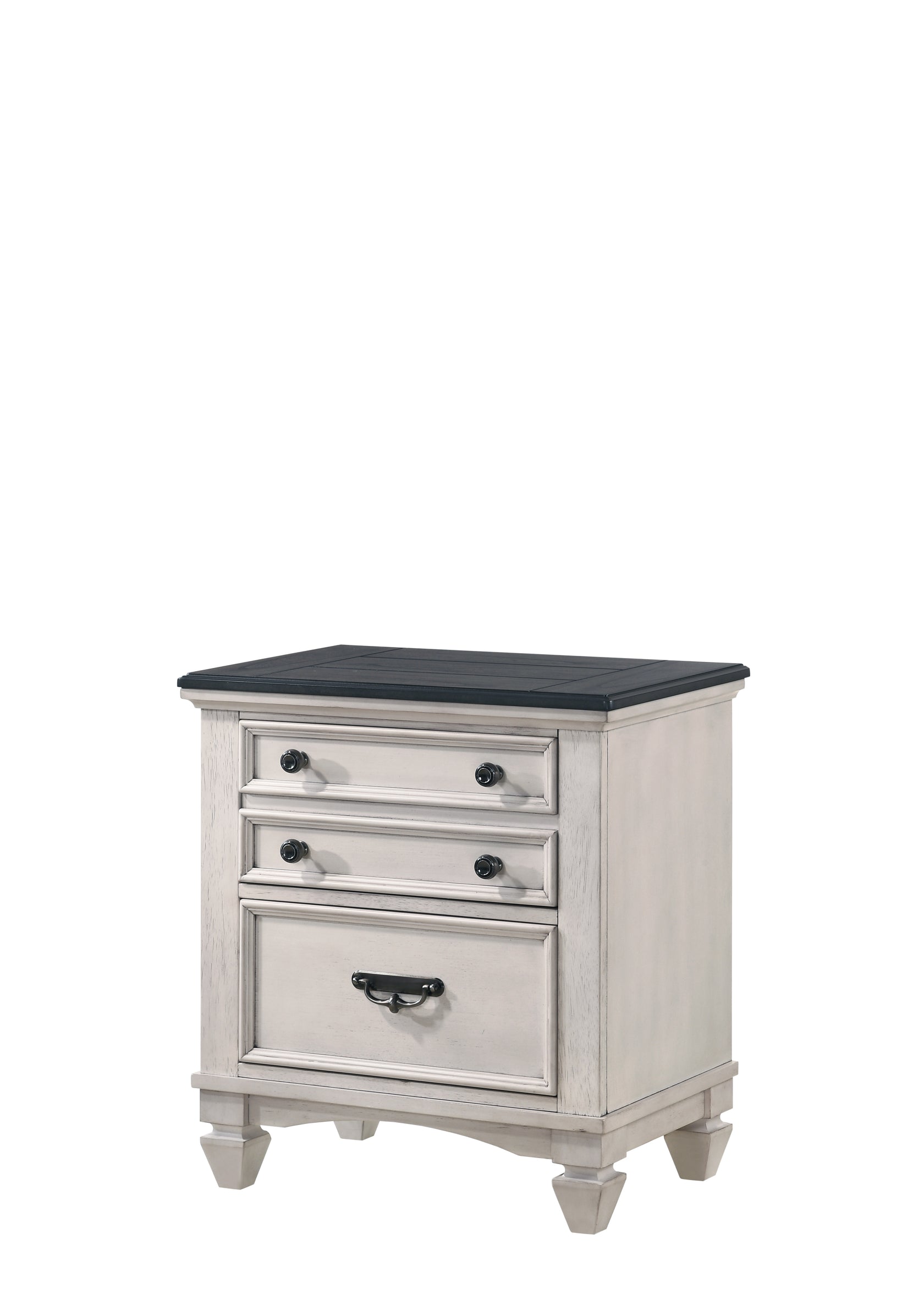 Sawyer Antique White/Brown Nightstand from Crown Mark - Luna Furniture