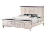 Sawyer Antique White/Brown Panel Bedroom Set from Crown Mark - Luna Furniture