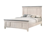 Sawyer Antique White/Brown Panel Bedroom Set from Crown Mark - Luna Furniture