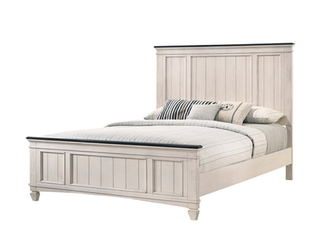 Sawyer Antique White/Brown Panel Bedroom Set from Crown Mark - Luna Furniture