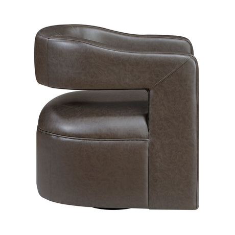 Sawyer Coffee Swivel Accent Chair from Homelegance - Luna Furniture